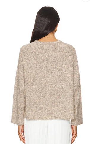 Sierra Crew Neck Sweater in Heather Brown - obligato