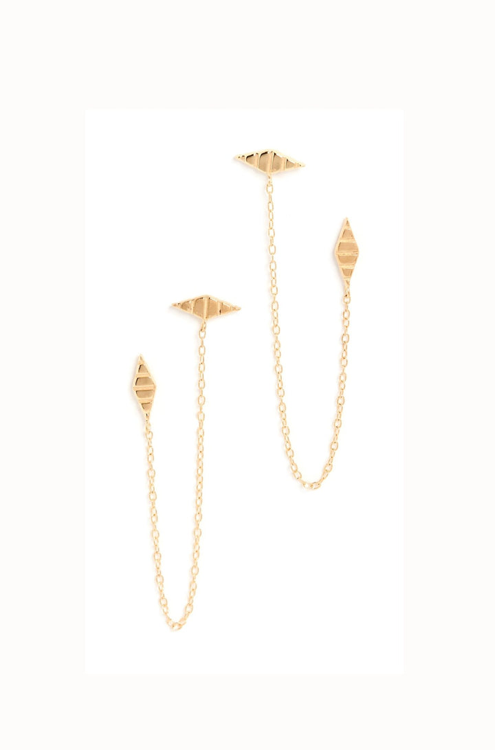 Siggy Earrings 14k Yellow Gold Plated Silver - obligato