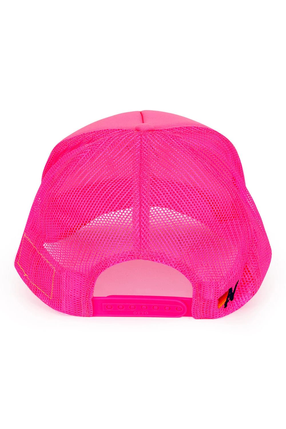 Signature Vintage Low Rise Trucker Hat in Neon Pink - obligato