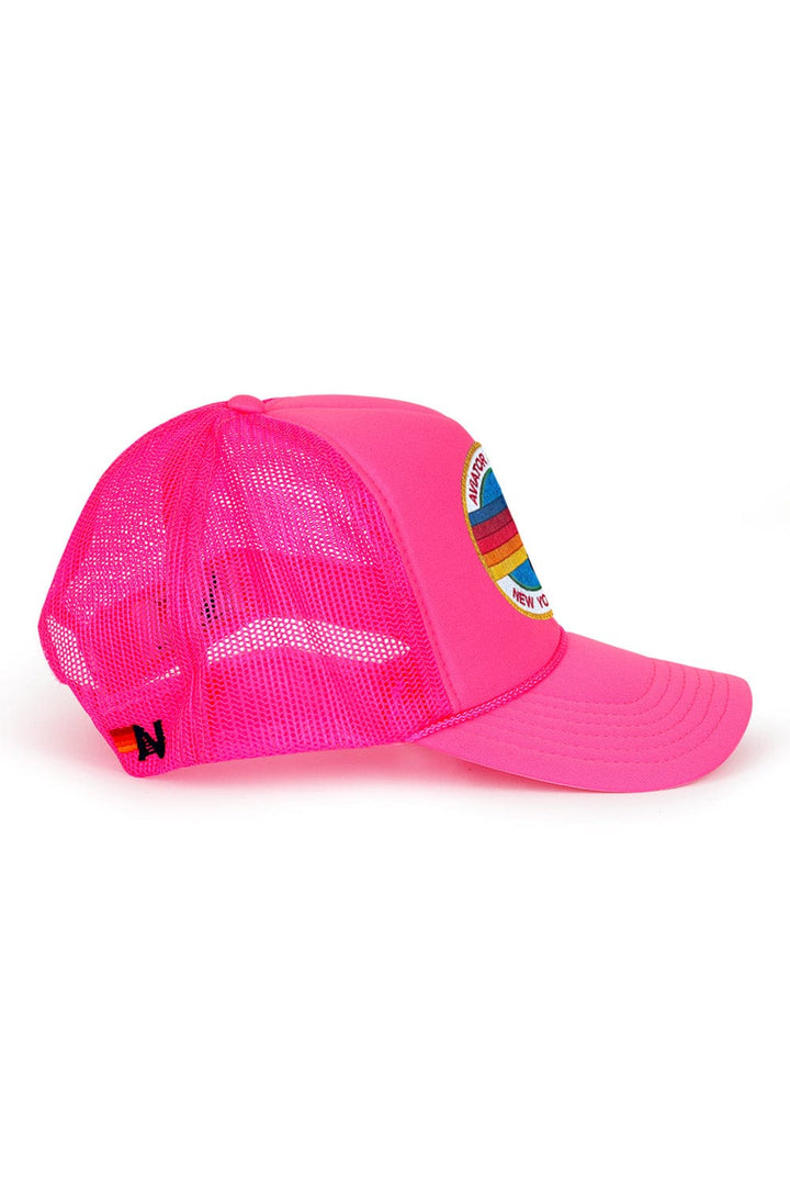 Signature Vintage Low Rise Trucker Hat in Neon Pink - obligato