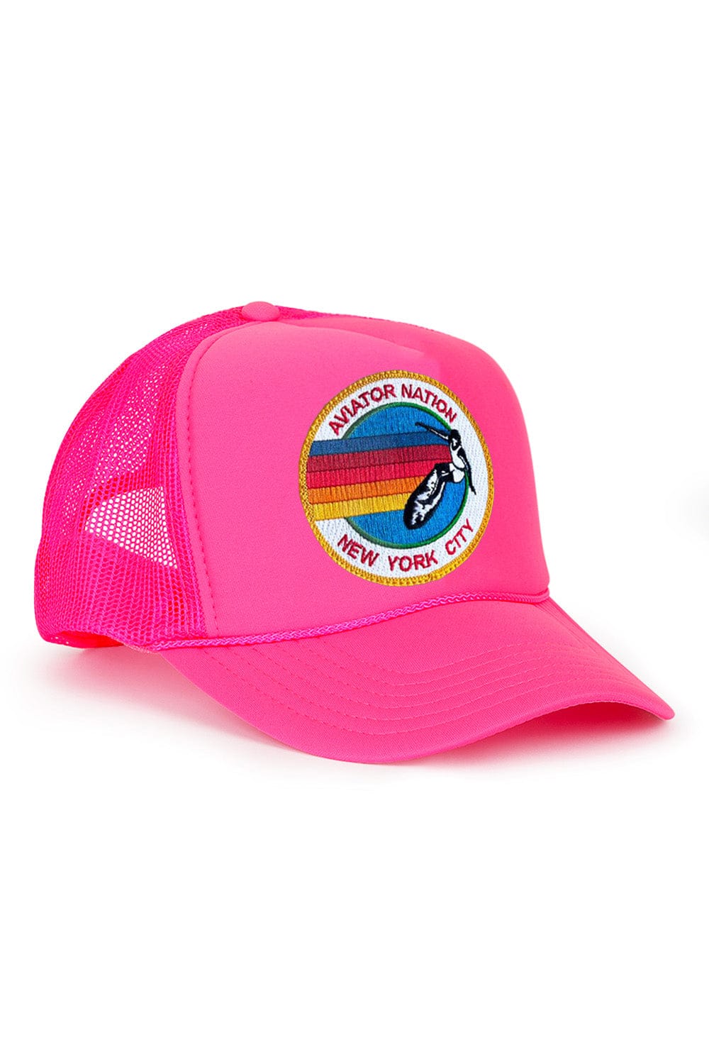Signature Vintage Low Rise Trucker Hat in Neon Pink - obligato