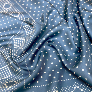 Silk Twill Scarf in Daisy Denim Blue - obligato