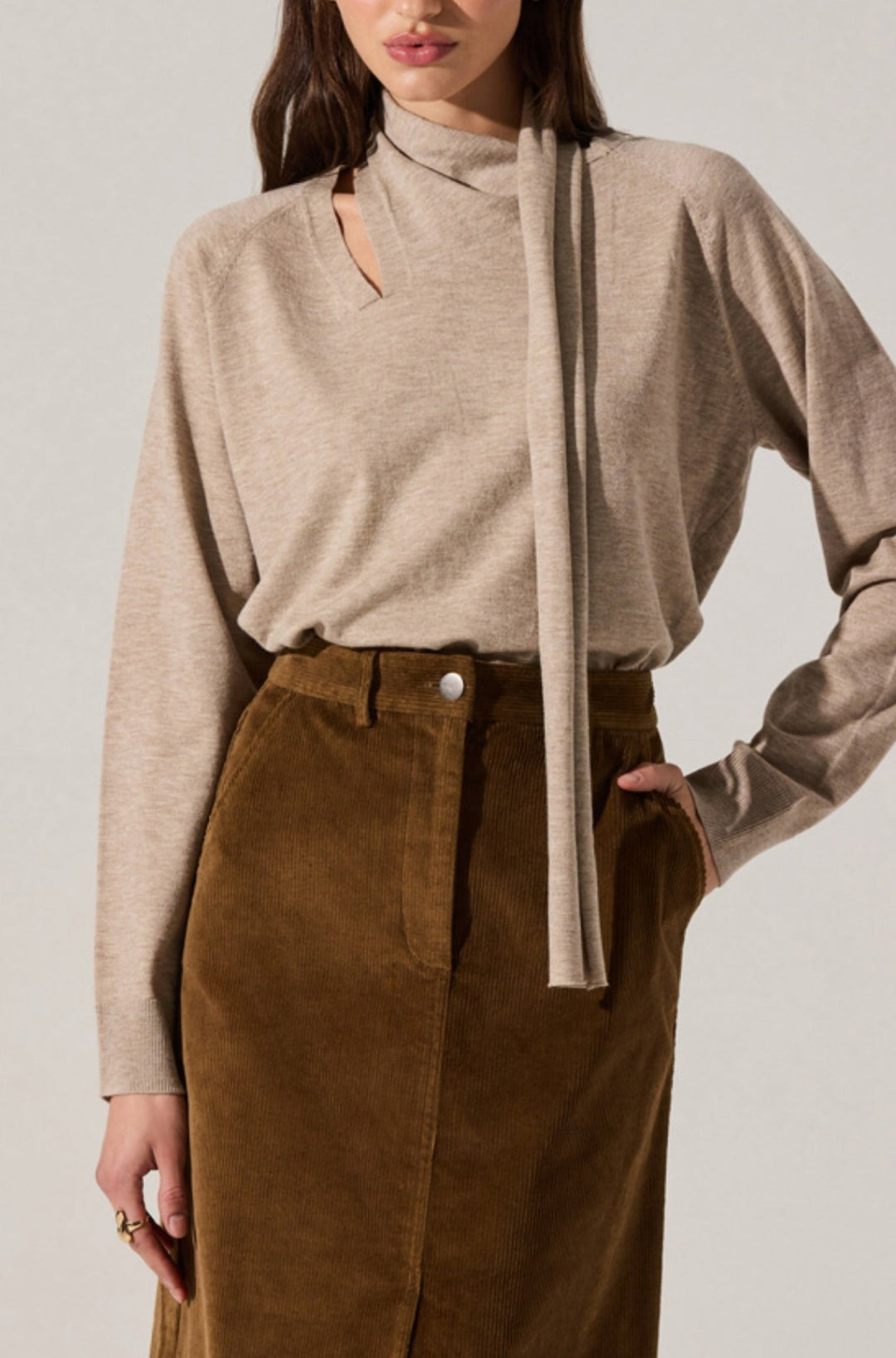 Silvana Sweater in Taupe - obligato