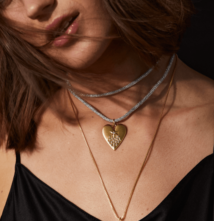 Silver Lurex Necklace Cord - obligato