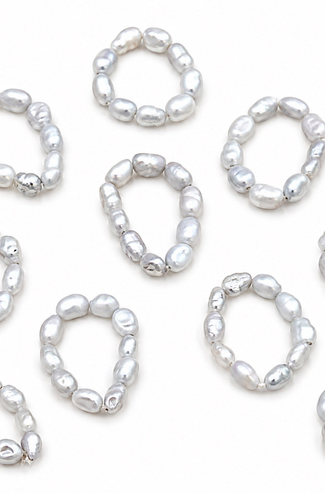 Silver Pearl Stretch Bandana Charm - obligato