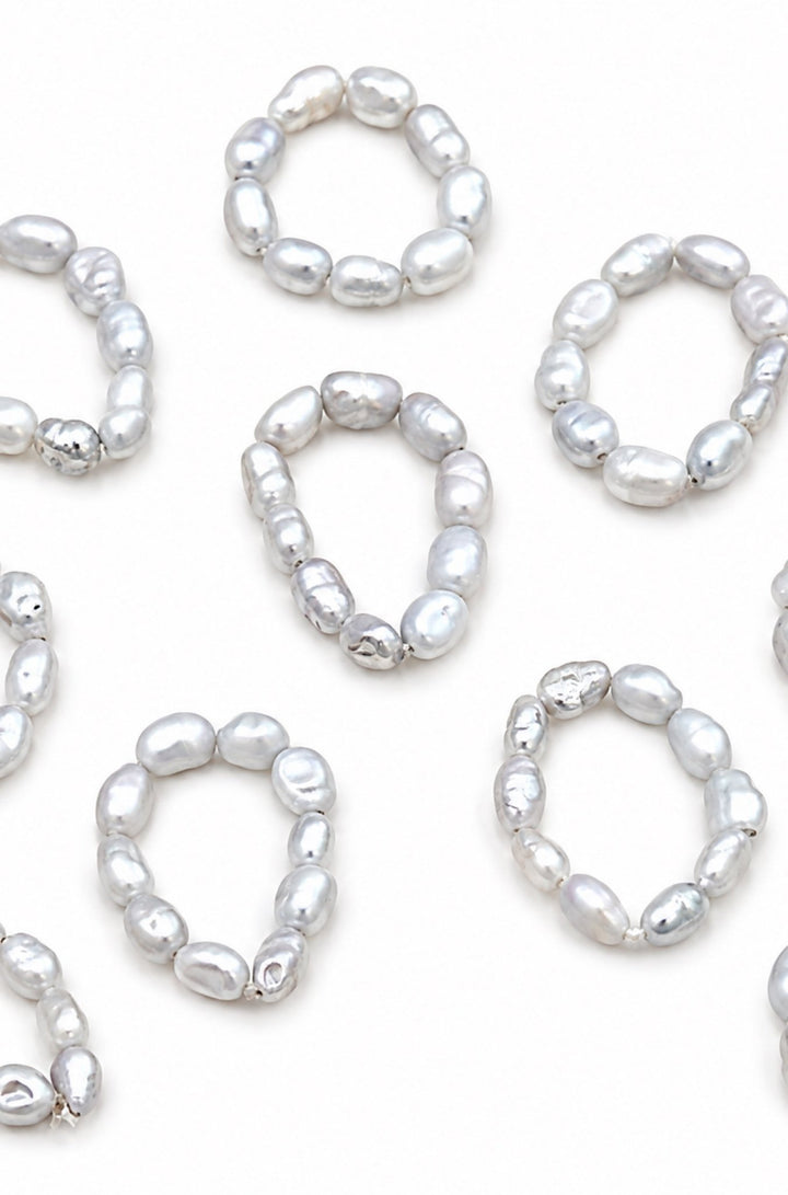 Silver Pearl Stretch Bandana Charm - obligato