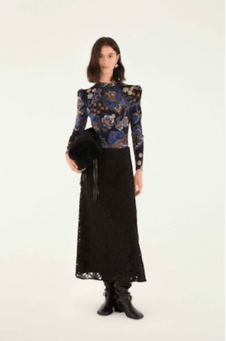 Snakes Bouquet Black Bodysuit - obligato