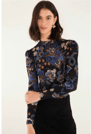 Snakes Bouquet Black Bodysuit - obligato