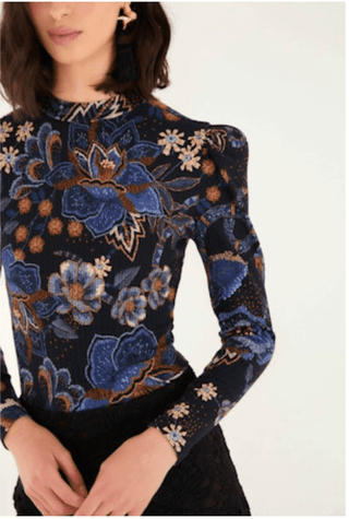 Snakes Bouquet Black Bodysuit - obligato