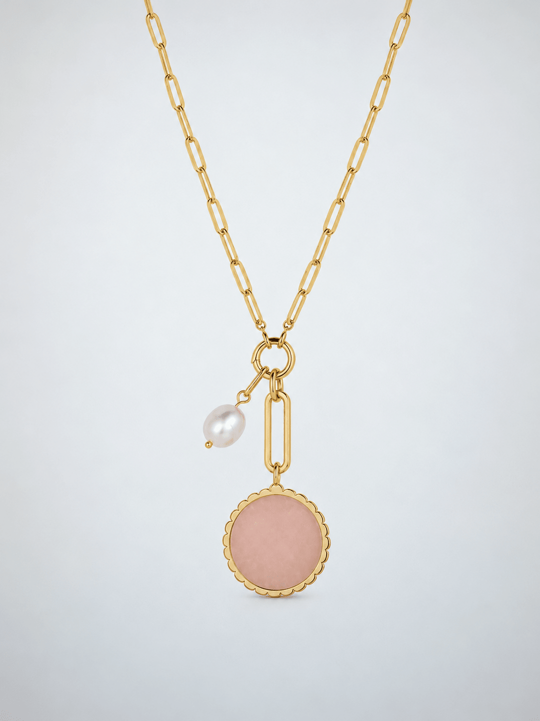 Solario Pink Jade Necklace - obligato