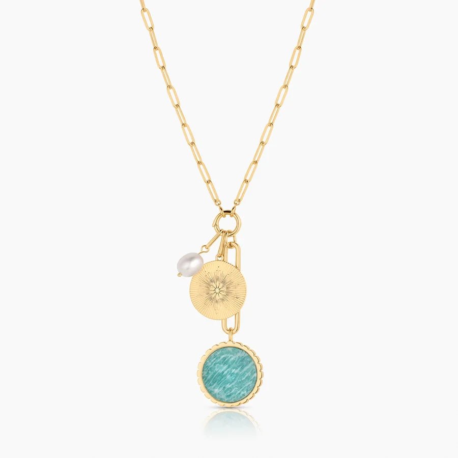Solario Sundial Amazonite Necklace - obligato