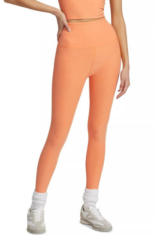 Spacedye Caught In The Midi High Waisted Legging in Orange - obligato