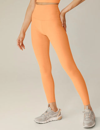 Spacedye Caught In The Midi High Waisted Leggings in Marmalade Heather - obligato