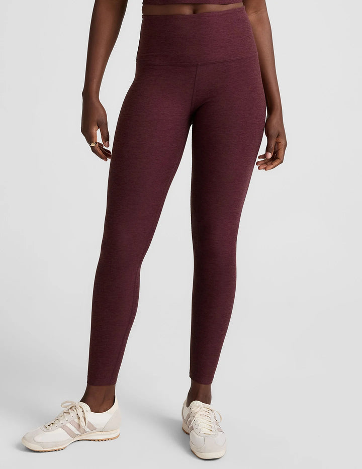 Spacedye Caught In The Midi Hw Legging in Midnight Burgundy Heather - obligato