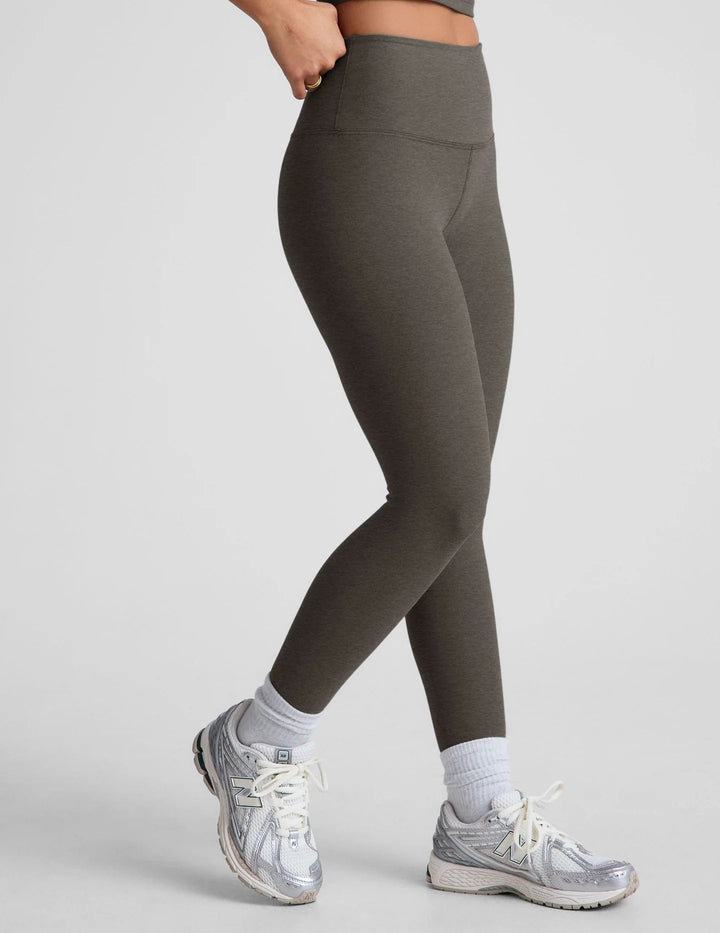 Spacedye Caught In The Midi Hw Legging in True Heather Gray - obligato