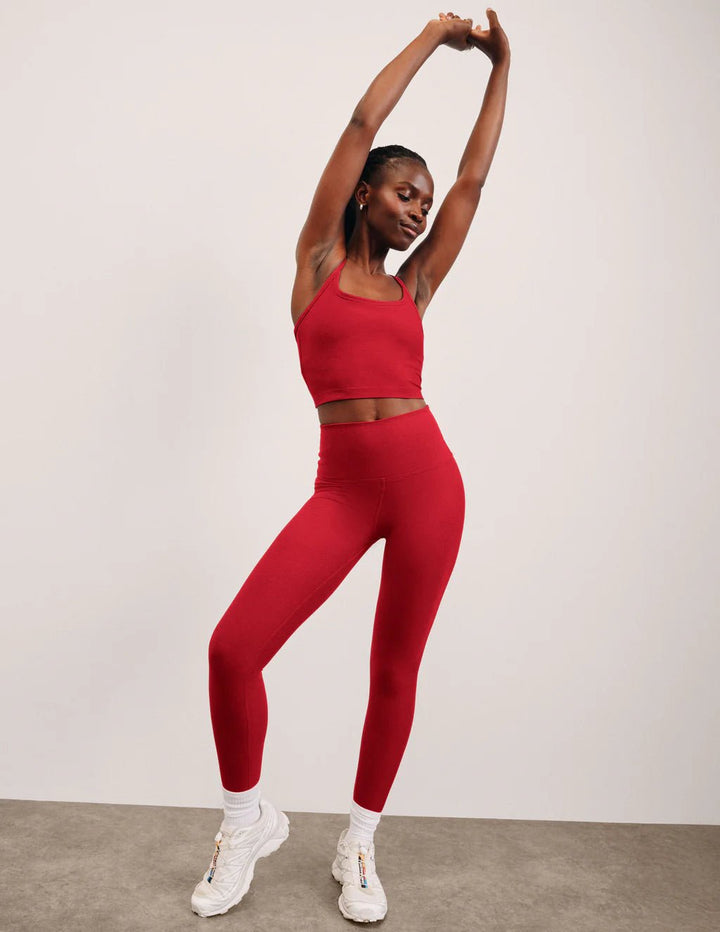 Spacedye Good Day Cropped Tank in Red Heather - obligato