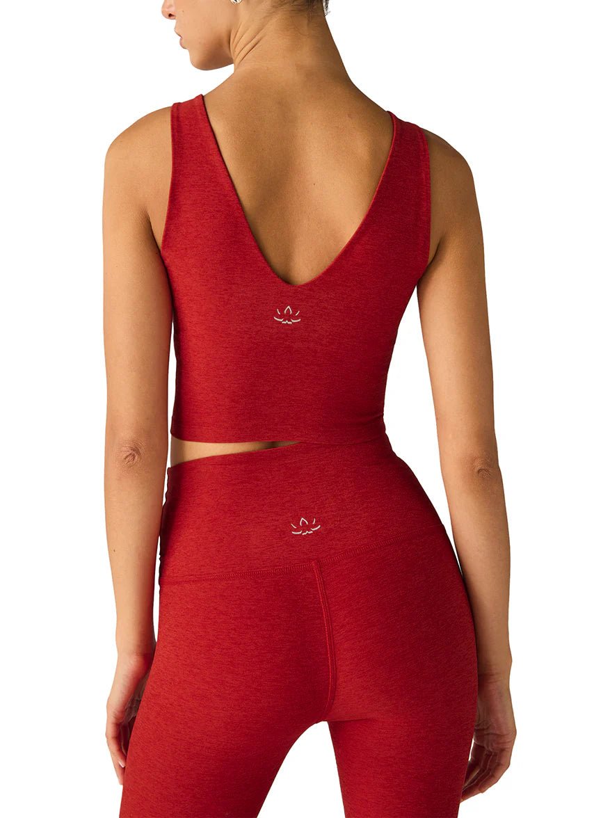 Spacedye Good Day Cropped Tank in Red Heather - obligato