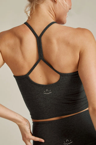 Spacedye Racerback Cropped Tank in Darkest Night - obligato