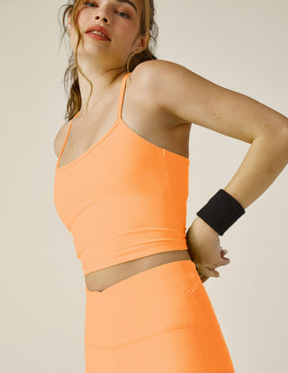 Spacedye Slim Racerback Cropped Tank in Marmalade Heather - obligato