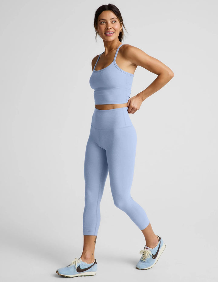 Spacedye™ Slim Racerback Cropped Tank in Pastel Periwinkle - obligato