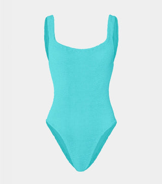 Square Neck One Piece in Aqua - obligato