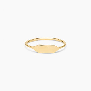 Stacking Signet Ring - 14k Gold Plated /5 - obligato