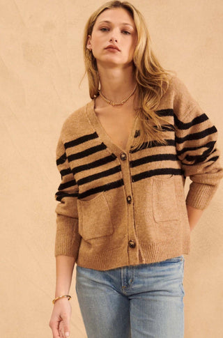 Stanley Cardi in Acorn Stripe - obligato