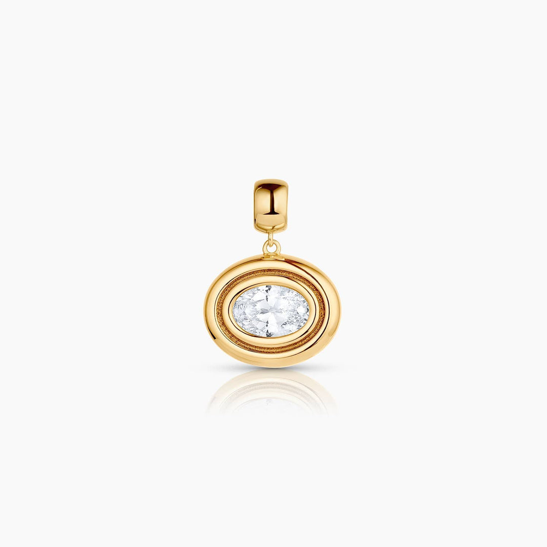 Starlet Oval Charm: 14k Gold Plated - obligato