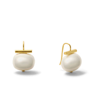 Statement Making Large Pebble Pearls : White - obligato