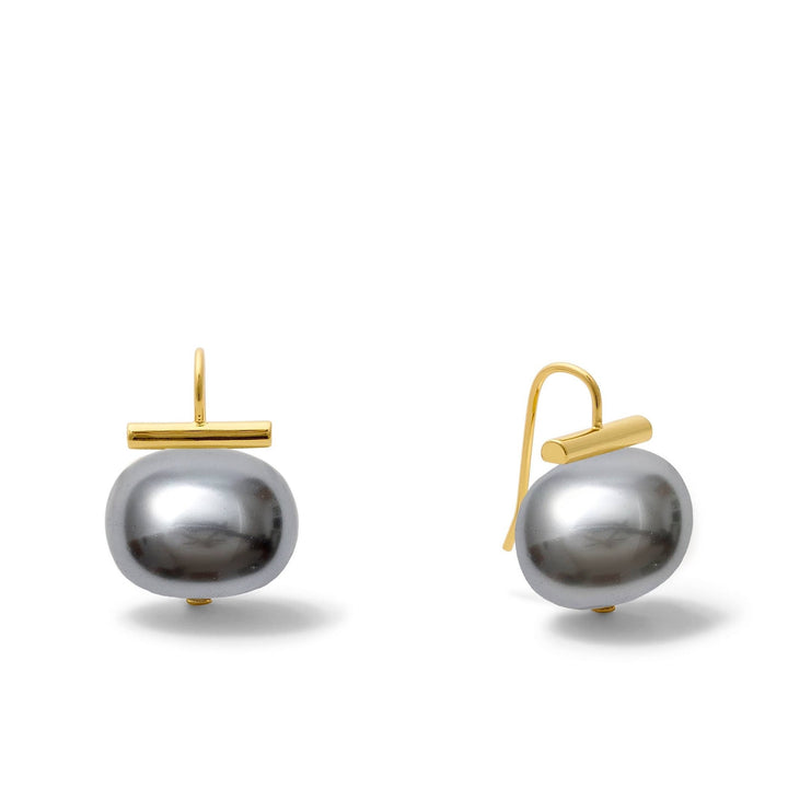 Statement Making Large Pebble Pearls : White - obligato