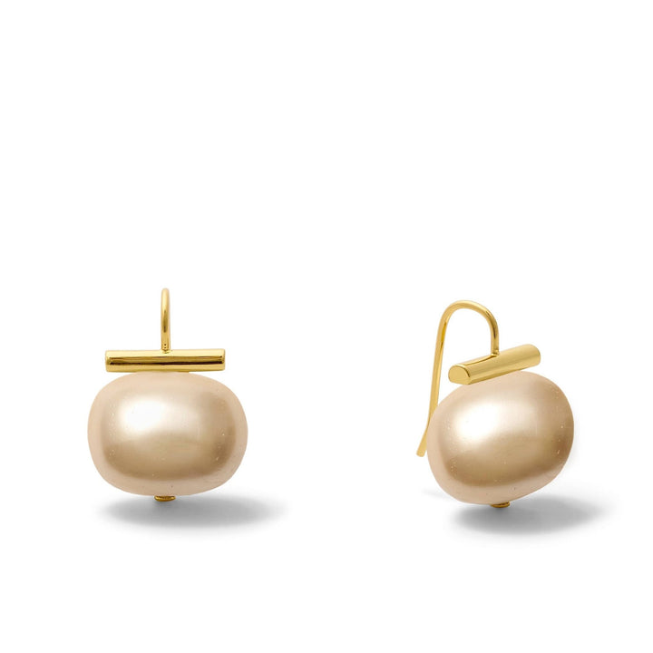 Statement Making Large Pebble Pearls : White - obligato