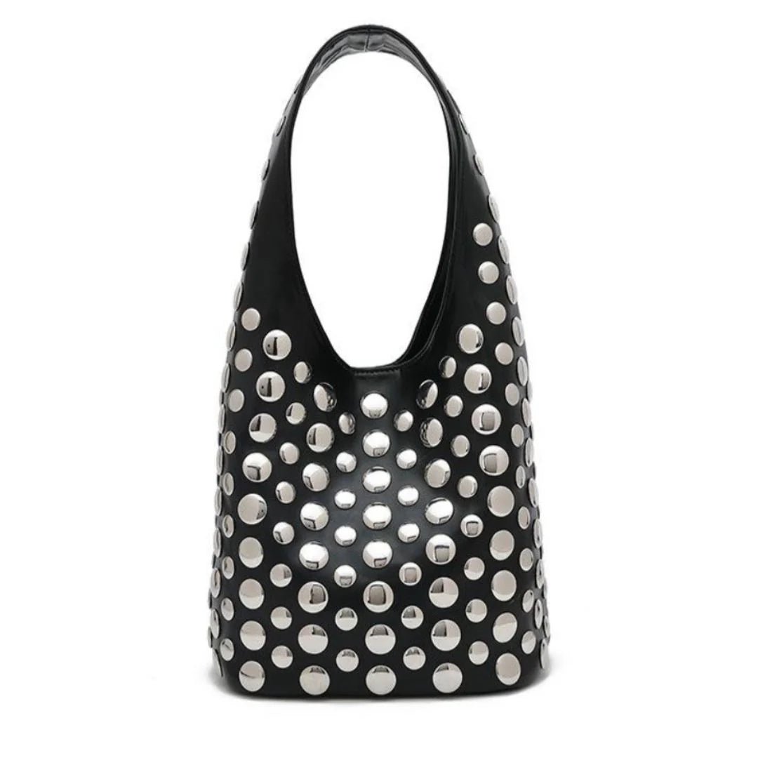 Stefanie Studded Bag in Black - obligato