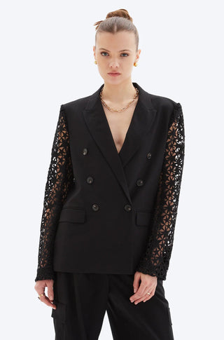 Stella Star Double - Breasted Classic Blazer in Black - obligato