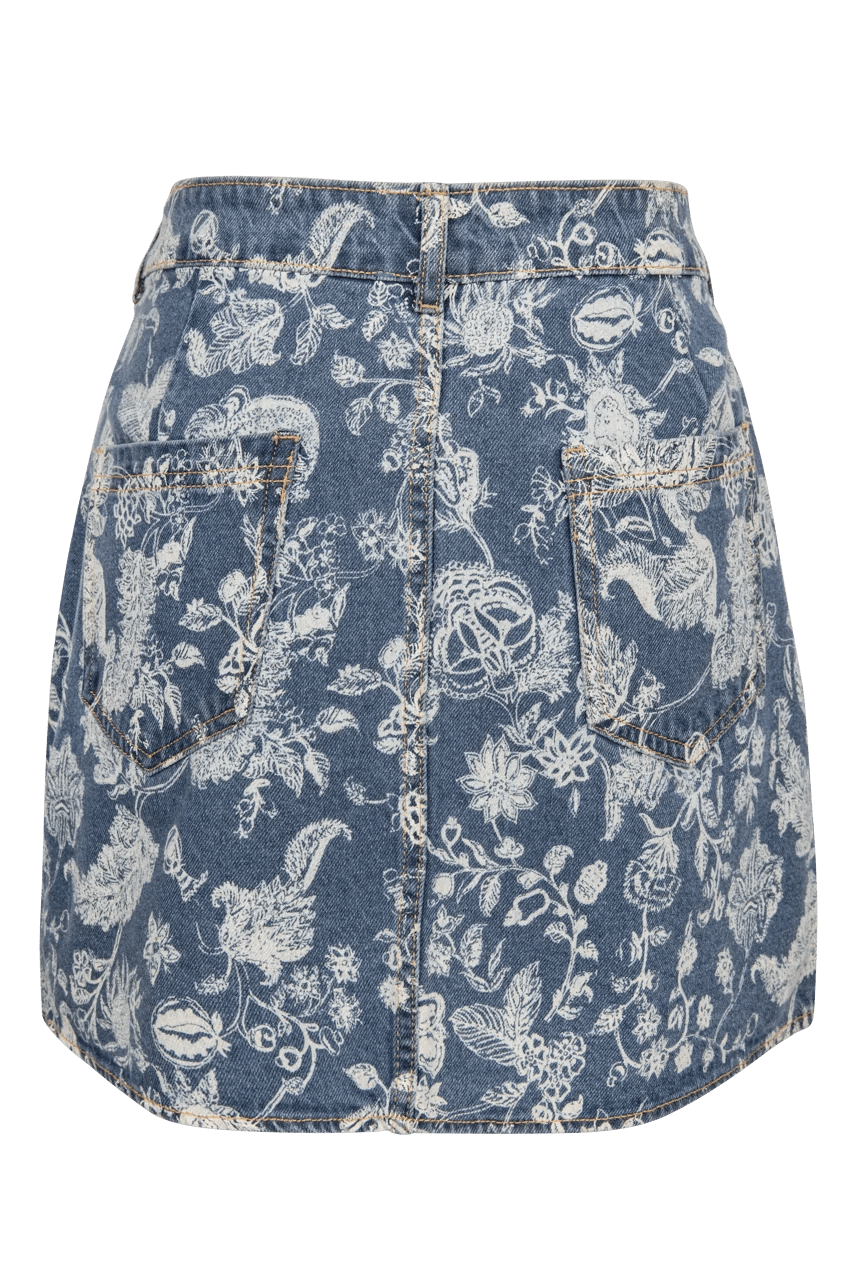 Stevie Mini Skirt in Denim - obligato