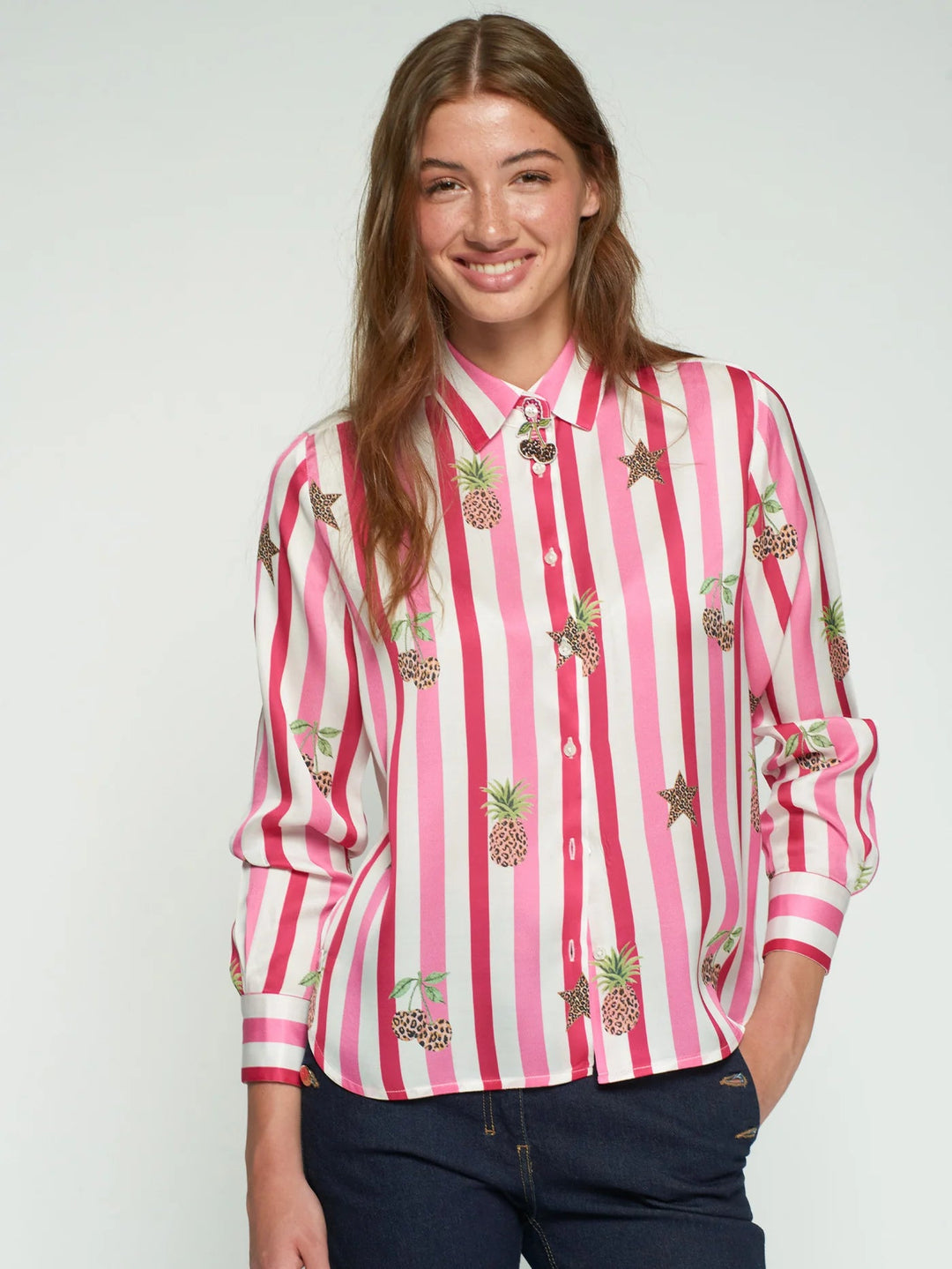 STRIPED AND LEOPARD SHIRT - obligato