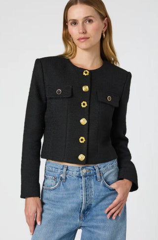 Structured Tweed Novelty Button Jacket - obligato