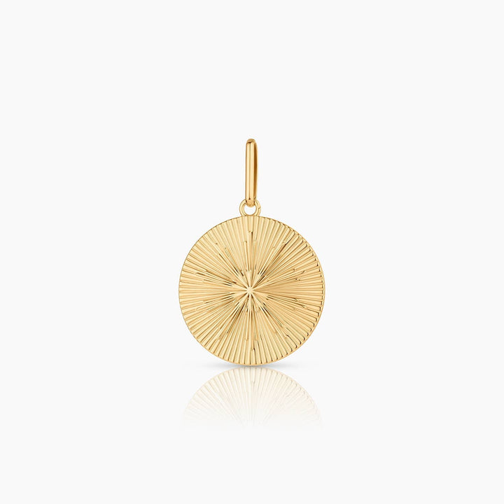 Sundial Coin Charm : Gold Plated - obligato