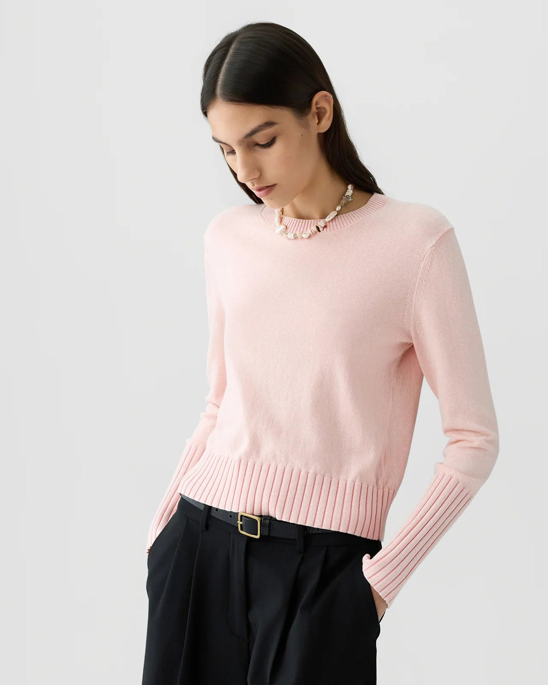 Sunwash Shrunken Crew in Sprinkle Pink - obligato