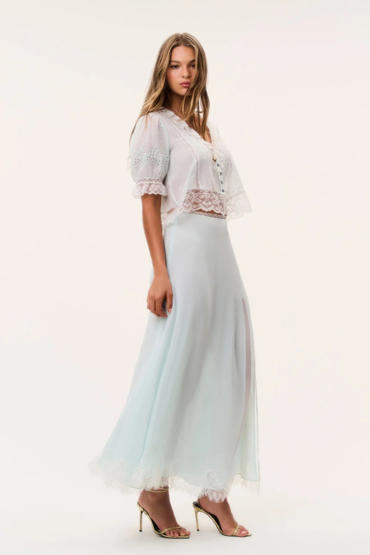 Sybel Silk Chiffon Maxi Skirt - obligato