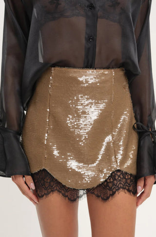 Sylvie Sequin Mini Skirt - obligato