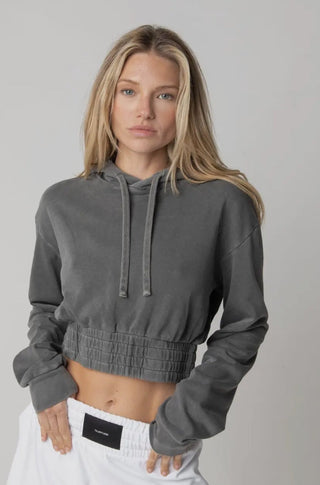 Talentless Boxing Hoodie in Steel Grey - obligato