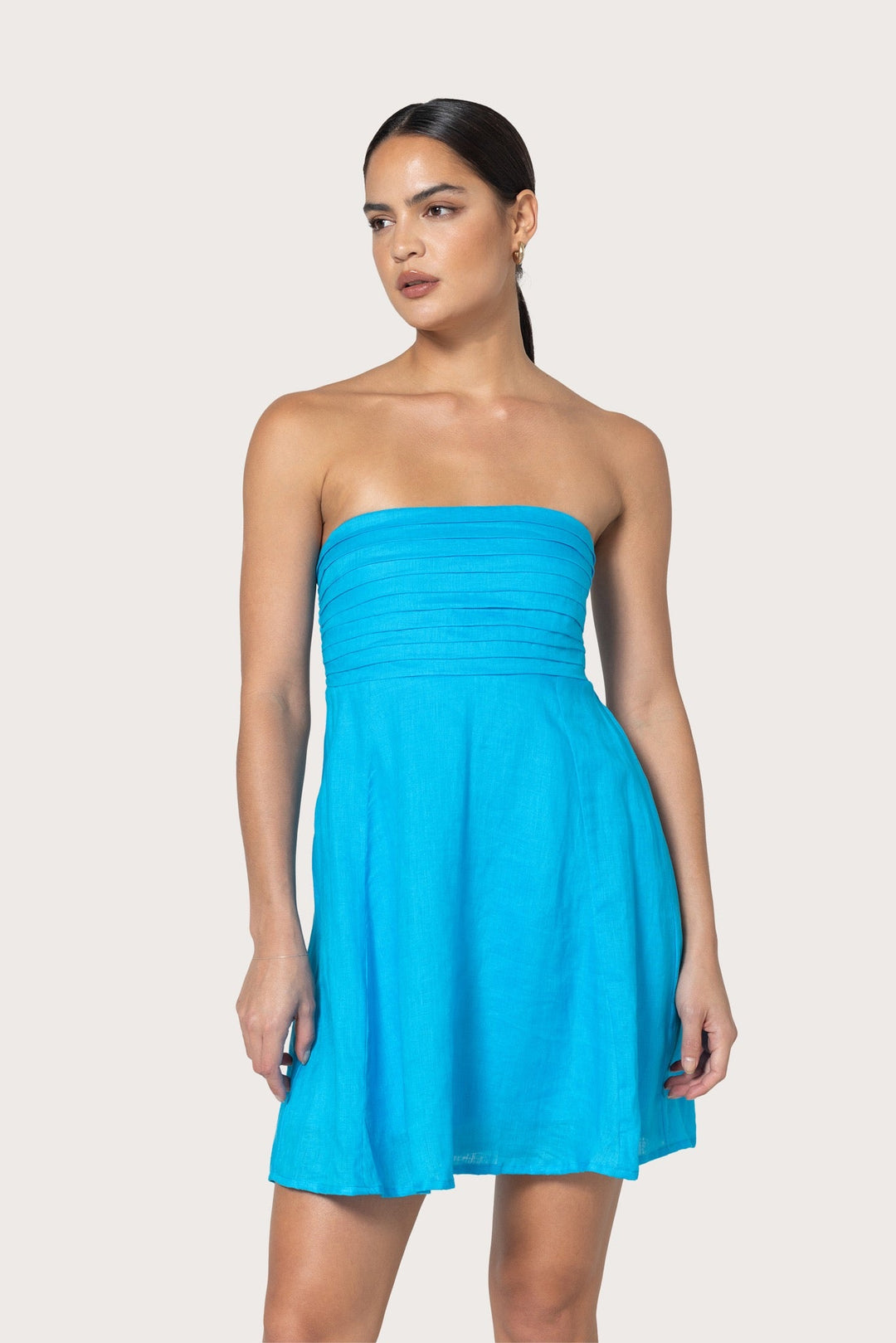 Talia Linen Mini Dress - obligato