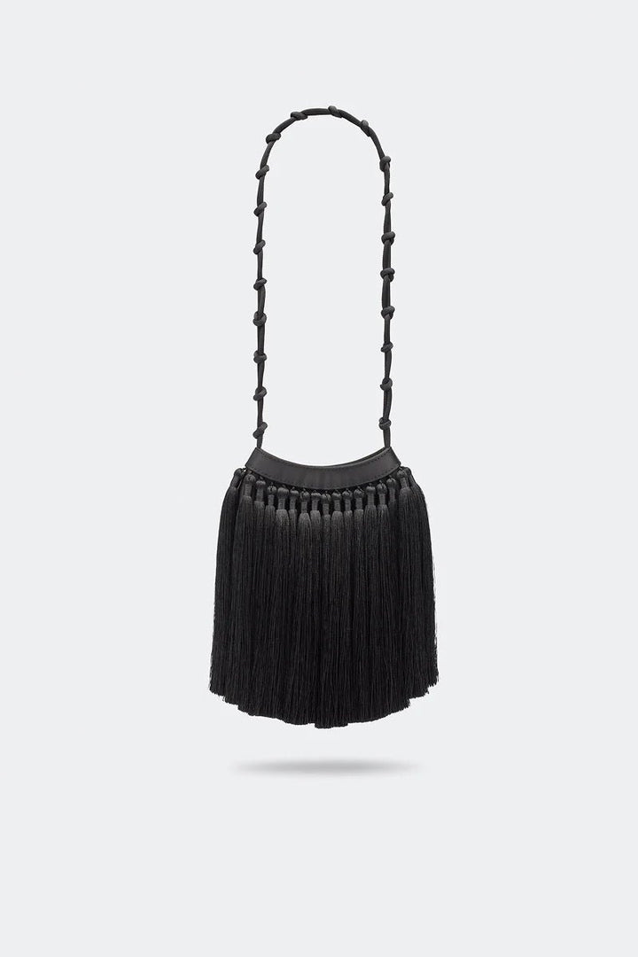 Tassel Knotty Bag in Black - obligato