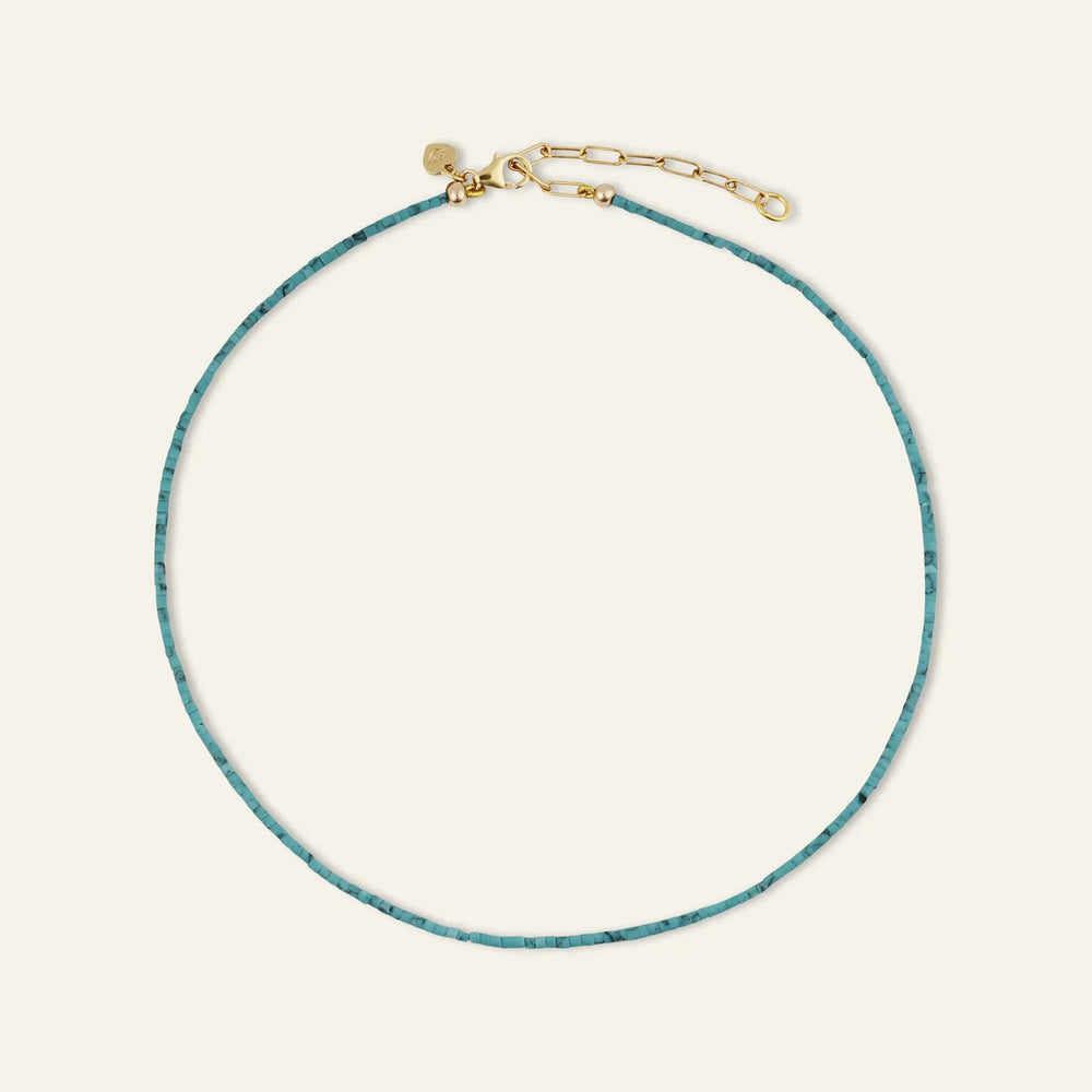 Teeny Turquoise Gemstone Necklace - obligato