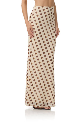 Tegan Maxi Skirt - Gold Halo Dot - obligato