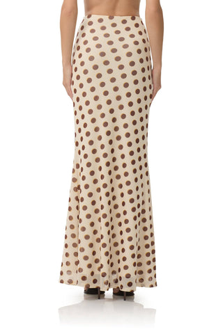 Tegan Maxi Skirt - Gold Halo Dot - obligato