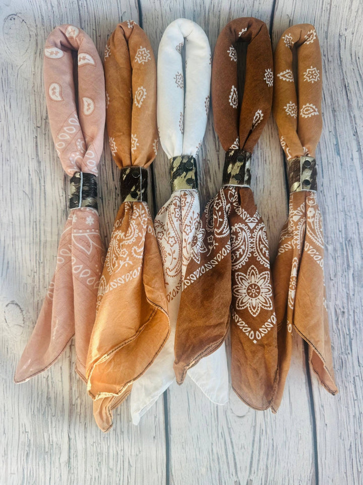 Terracotta Hues Hand Dyed Bandanas - obligato