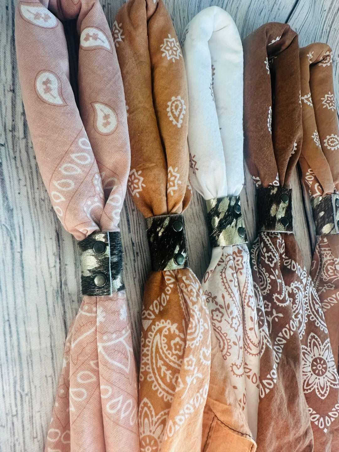 Terracotta Hues Hand Dyed Bandanas - obligato