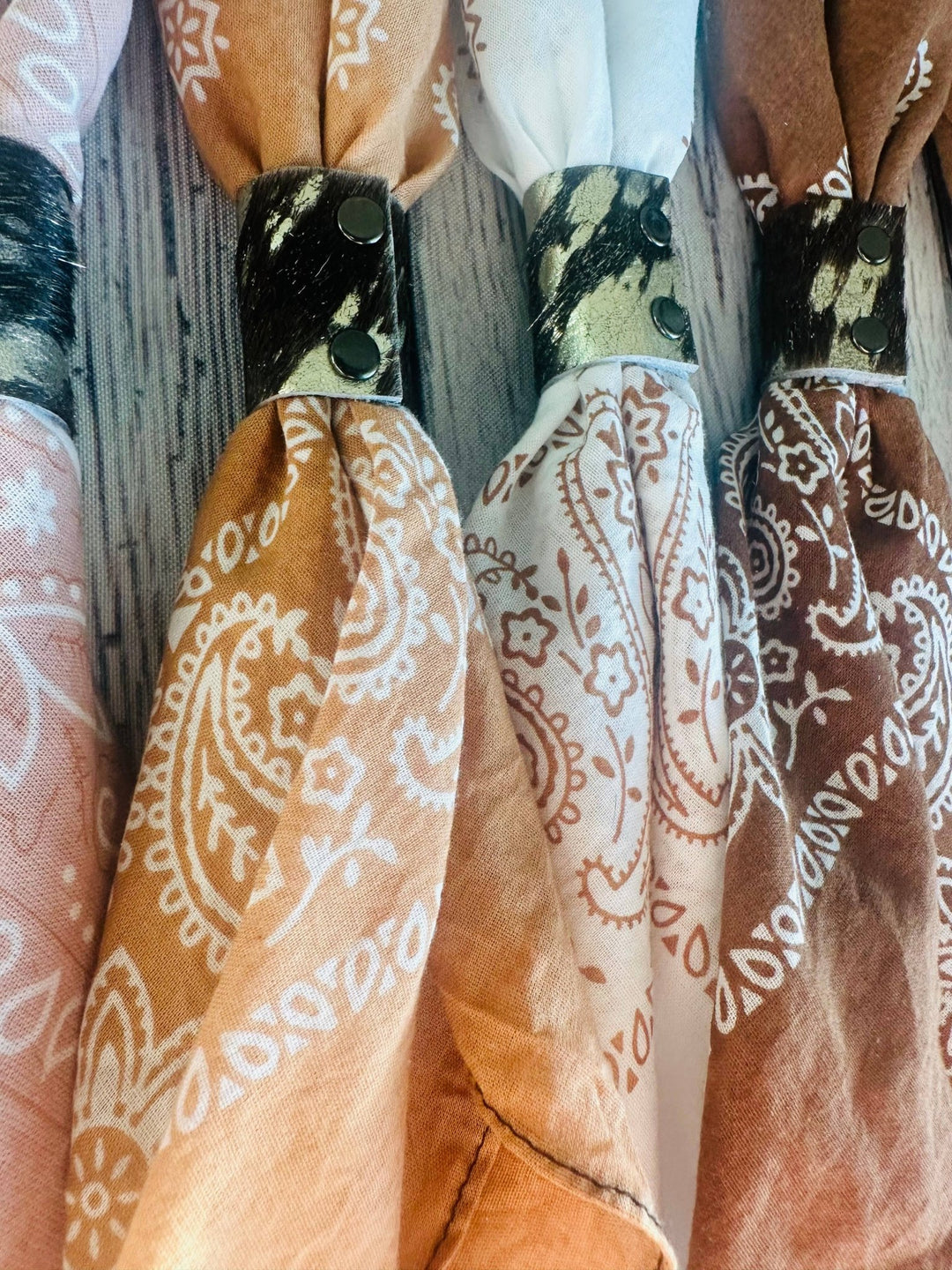 Terracotta Hues Hand Dyed Bandanas - obligato