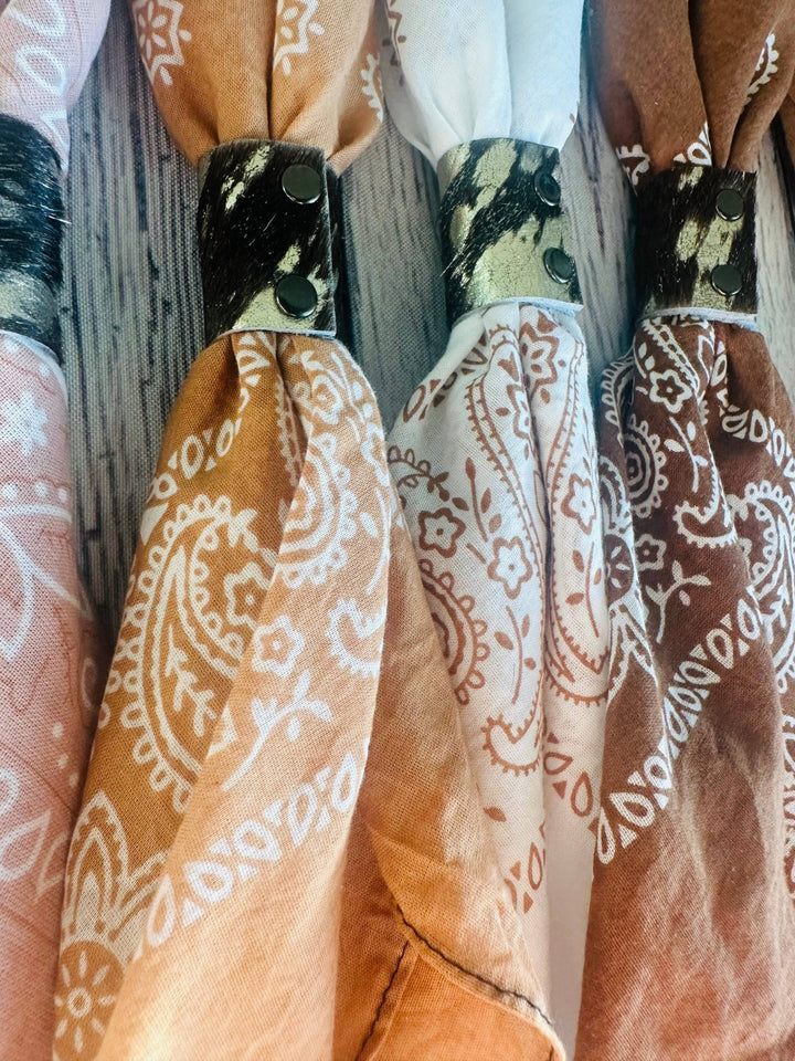 Terracotta Hues Hand Dyed Bandanas - obligato